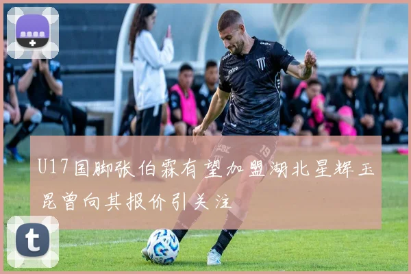 U17国脚张伯霖有望加盟湖北星辉玉昆曾向其报价引关注