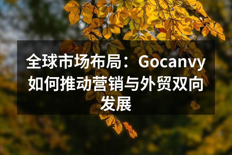 Gocanvy全球市场布局示意图