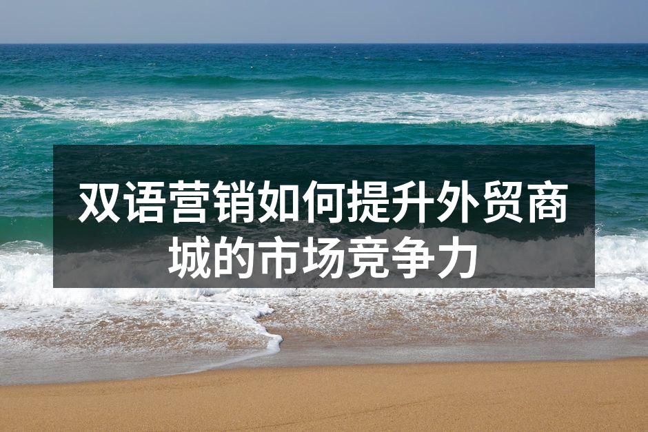 双语营销如何提升外贸商城的市场竞争力